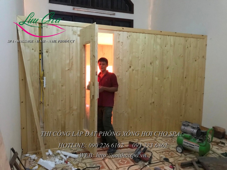 phòng xông hơi đá muối lắp đặt tại cẩm khê, phú thọ.