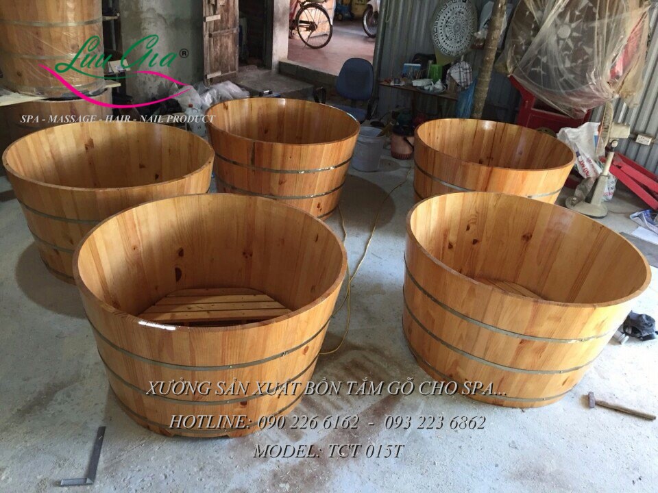 Bồn tắm gỗ, thùng tắm gỗ TCT 015T