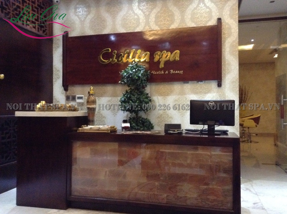ghế massage chân, giường massage, bồn tắm gỗ, ghế cắt tóc Cicilia Spa Đà Nẵng