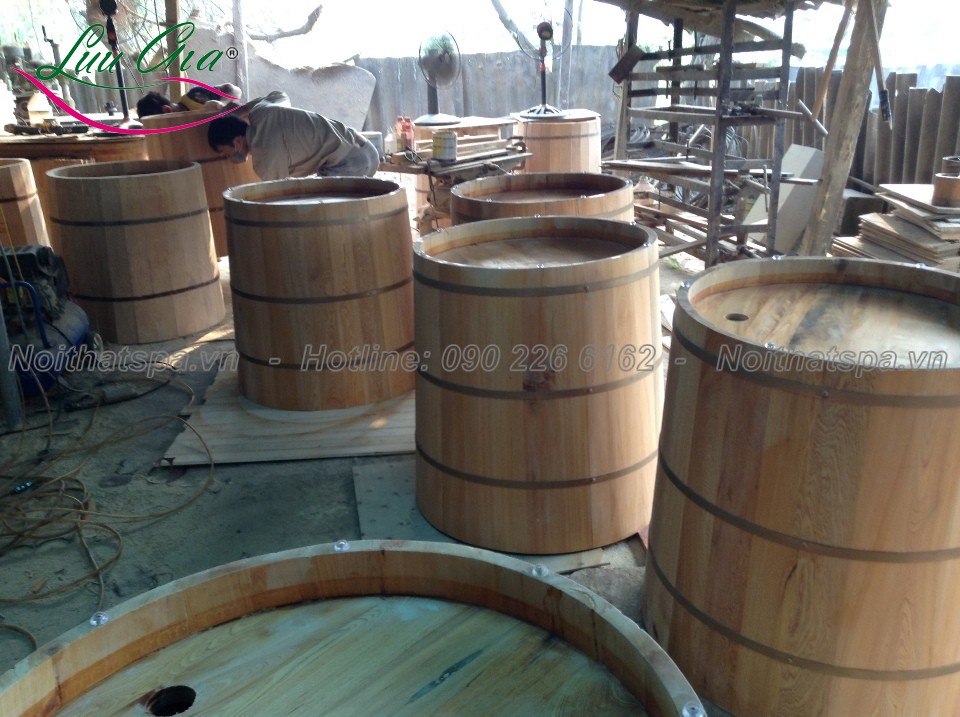 Bồn tắm gỗ, thùng tắm gỗ TCT 015PM
