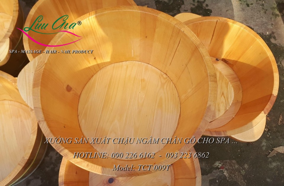 Chậu ngâm chân gỗ thông TCT 009T